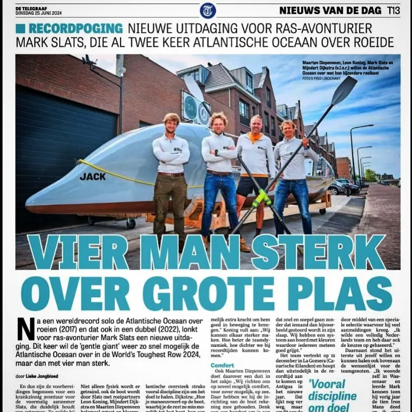 Row4Cancer Telegraaf